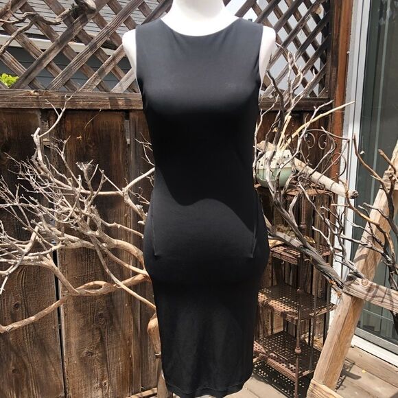 T by Alexander Wang Mesh Back Sleeveless LBD Dress - Picture 1 of 8